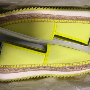 Rag & Bone espadrille runner slip on sneaker 7.5 fluorescent